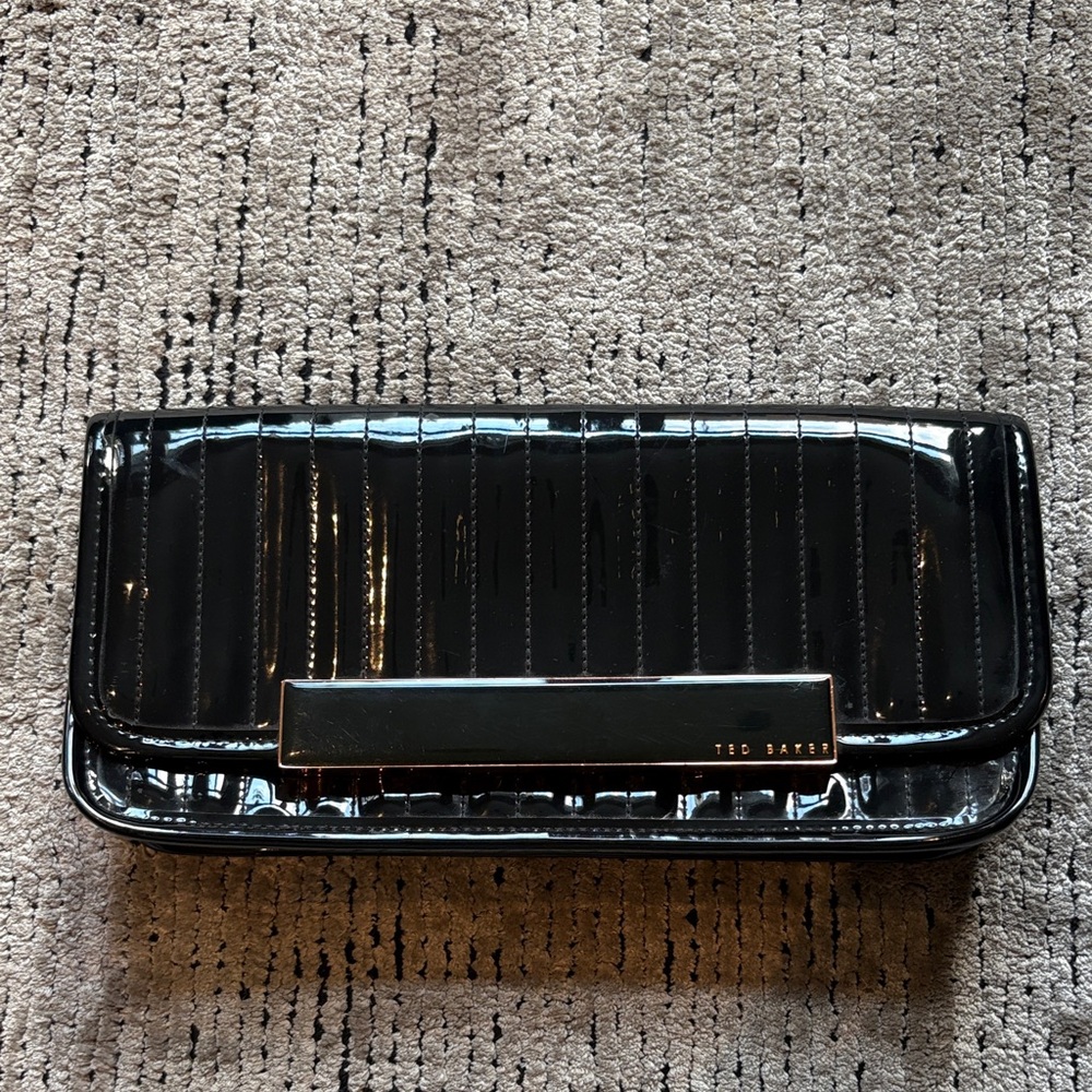 Ted Baker Glossy Black Clutch